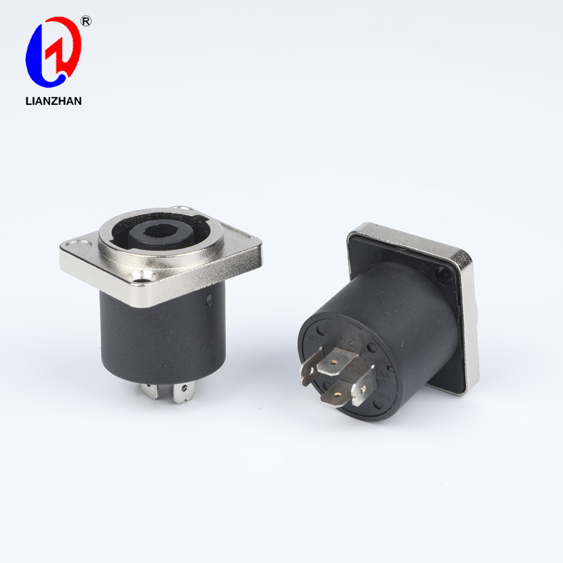 SpeakOn Female Panel Mount Socket 4 Pin Audio Speaker Jack Twist Lock SpeakOn Connector