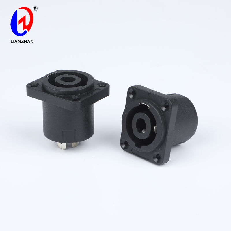 Audio SpeakOn Connector 4 Pin Female Chassis Mount Socket Connector