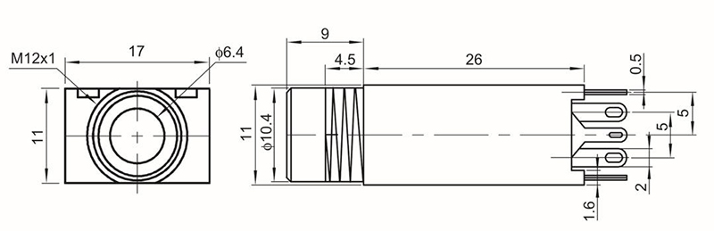 6.35mm-Female-Headphone-Jack-4-Pin-Audio-Stereo-Female-Jack-Connector-for-Mixer-Amplifier-Speaker